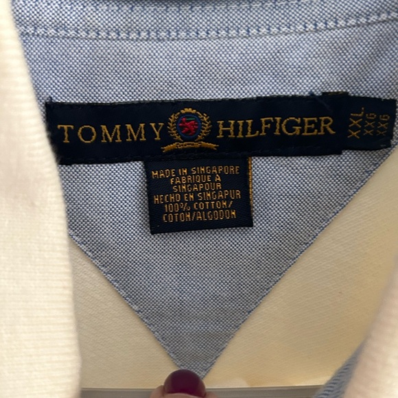 Tommy Hilfiger Pale Yellow Men's Polo with Embroidered Crest Heisman XL commemo - Picture 4 of 13